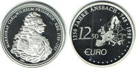 Deutschland - Ansbach Silbermedaille - "12,50 Euro" Ansbach, Eurovorläufer - 12,50 Euro Carl Wilhelm Friedrich, kein Zahlungsmittel! -