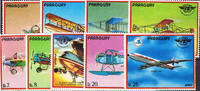 Paraguay 9 Werte (3 G - 25 G) 9 Marken Geschichte der Luftfahrt 3G - 25G -