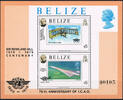 Belize 2 Werte ($5) 2 Marken 100. Todestag von Rowland Hill -