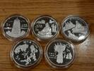 Volksrepublik China 5 x 5 Yuan Chinese Culture, 1. Edition 1995, 5 x 5 Yuan Silver, Proof! -