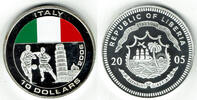 Liberia 10 Dollars Liberia, 10 Dollars commemorative "soccer world cup germany 2006 - Italy" -