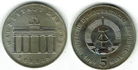 Deutsche Demokratische Republik 5 Mark DDR, 5 Mark Brandeburger Tor 1984 A -