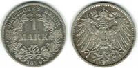 Kaiserreich 1 Mark Kaiserreich, Kursmünze 1 Mark 1899 D, 900er Silber! -