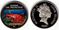 Cook Islands 1 Dollar Cook Islands, Marine Life Protection, fish, multicolored -