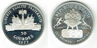 Haiti 50 Gourdes haiti 50 gourdes silver "moscow olympics 1980", like scan -