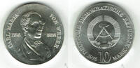 Deutsche Demokratische Republik 10 Mark DDR, Gedenkmünze 10 Mark Carl Maria von Weber, siehe Scan! -