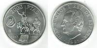 Spanien 2000 Pesetas spain, silver coin "Don Quijote", like scan -