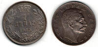 Jugoslawien - Serbien 1 Dinar Serbia - Kursmünze 1 Dinar, Peter I., Erhaltung siehe Scan! -