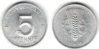 Deutsche Demokratische Republik 5 Pfennig DDR, 5 Pfennig Kursmünze 1949 A, Erhaltung siehe Scan! -