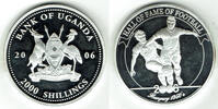 Uganda 2000 Shillings uganda commemorative coin "soccer world cup 2006", proof, like scan -