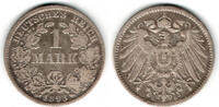Kaiserreich 1 Mark Kaiserreich, Kursmünze 1 Mark 1893 D, 900er Silber! -