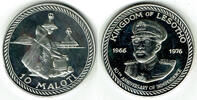 Lesotho 10 Maloti lesotho silver coin "10th anniversary of independence" -