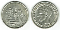Belgien 50 Francs belgium (belgique), king baudouin, silver coin, like scan -