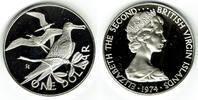 Jungfern Inseln (Britisch) 1 Dollar british virgin islands 1974, 1 dollar, magnificent frigate birds, like scan -