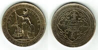 Großbritannien - Britisch-Indien 1 Trade Dollar great britain silver coin, edward VII., trade dollar, british india, gold plated -