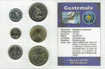 Guatemala 1,91 Quetzal Guatemala, coin set, 1 centavo - 1 quetzal (6 coins) -