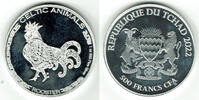 Tschad 500 Francs tchad silver ounce "celtic animals" -