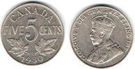 Kanada 5 Cents canada 5 cents 1930, George V. -