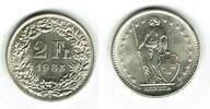 Schweiz 2 Franken Switzerland, silver coin, 2 Franken 1965 -