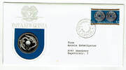 Papua - Neuguinea 1 Kina (Numisbrief) papua new guinea coin, 1 kina "2 crocodiles", coin cover -