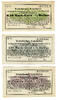 Deutsches Reich - Wertbeständiges Notgeld 42 Goldpfennig, 1,05 + 2,10 Goldmark (3 Scheine) Hof, 3 different banknotes, 42 Goldpfennig, 1,05 + 2,10 Goldmark -