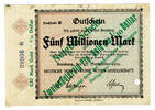 Deutsches Reich - Wertbeständiges Notgeld 5 Millionen Mark - 0,42 Goldmark - 1/10 Dollar Bernburg, Reichsbank 15. September 1923, Gutschein, -