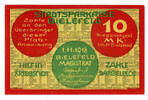 Deutsches Reich - Notgeld 10 Mark Bielefeld, Stadt Sparkasse, Kriegsnotgeld, 1. November 1918 -