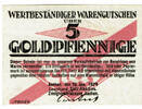 Deutsches Reich - Wertbeständiges Notgeld 5 Goldpfennig Aachen, Firma L. Tietz A.G., 10. Januar 1924, Gutschein -
