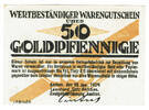 Deutsches Reich - Wertbeständiges Notgeld 50 Goldpfennig Aachen, Firma L. Tietz A.G., 10. Januar 1924, Gutschein -