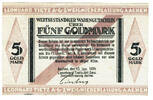 Deutsches Reich - Wertbeständiges Notgeld 5 Goldmark Aachen, Firma L. Tietz A.G., 10. Januar 1924, Gutschein -