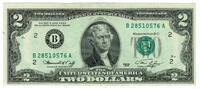 USA 2 Dollar 1976 United States of America, 2 Dollar, 1976 II 78.01 元  ＋  93.62 元 运费
