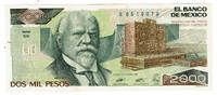 Mexiko 2000 Pesos 1989 Mexico, 2000 Pesos, 1989 II- 31.21 元  ＋  93.62 元 运费