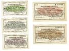 Deutsches Reich - Wertbeständiges Notgeld 2,1 , 21, 42 Pfennig, 1,05 + 2,10 Goldmark Hof, 5 different banknotes (2,1 , 21, 42 Pfennig, 1,05 + 2,10 Goldmark) -