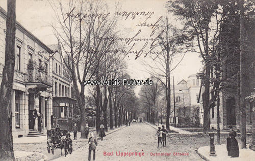 1907 Ansichtskarte/Postkarte/Bad Lippspringe - Detmolder Strasse 1-2 ...