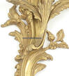Frankreich um 1890 Leuchter / Paar dreiarmige Wandappliken mit Hängevorrichtung / Bronze-vergoldet 2