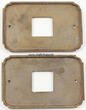 Deutsches Reich O.J. 2 alte Schalterplatten / Klingelschilder / Abdeckrosetten 1-2