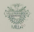 Mettlach / Saarland vor 1918 1 Teller etwas tiefer / Steingut / Jugendstil / Villeroy & Boch / Dekor Milla 2-3