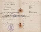 Deutsches Reich 1912 Militärpass des Musketier Wilhelm Spiess der 1. Gen. Komp. I. Ers. Batl. ... 2-3