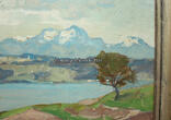 Chiemsee / Bayern O.J. Ölbild / Erich Mercker / Chiemsee gegen Wendelsteingruppe / Öl auf Leinwand 2-3