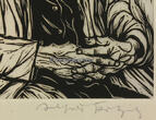 Ahlen / Kreuth O.J. Holzschnitt August Bebel von Alfred Kitzig, handsigniert 2-3