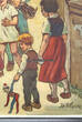 Bundesrepublik Deutschland / Hameln 50er Jahre Schulwandkarte / Schul Lehrtafel / Rollbild Karte / Märchen / Der Rattenfänger.. 2-3