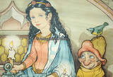 Bundesrepublik Deutschland 1951 Schulwandkarte / Schul Lehrtafel / Rollbild Karte / Märchen / Schneewittchen ... 2-3