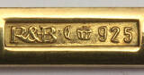 Flensburg 1975 Robbe & Berking / Jahreslöffel, groß / Ammonit / 925er Silber 2-3