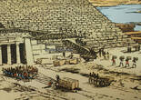 Ägypten 1950-1965 Schulwandkarte / Rollbild Karte / Lehrtafel / Geschichte / Pyramidenbau im ... 1-2
