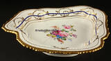 Derby / England 1890 - 1940 Porzellan Schale, Schüssel / Blumenmalerei, handgemalt / Royal Crown Derby 1-2