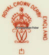 Derby / England 1890 - 1940 Porzellan Schale, Schüssel / Blumenmalerei, handgemalt / Royal Crown Derby 1-2