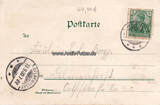 Herne / Westfalen 1900 Litho/Gruss aus Herne / Bahnhofstrasse / Kath. Kirche/Hafen u. Zeche Friedrich... 2-3