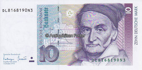 Bundesrepublik Deutschland 10 Deutsche Mark 1. Oktober 1993 1777 - 1855 ...