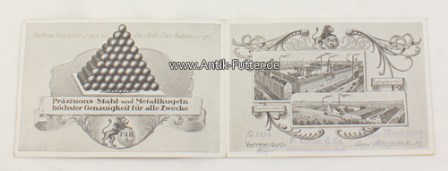 Schweinfurt a.M. 1921 Jubiläumsklappkarte zum 25jährigen Jubiläum/Fries und...