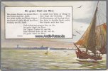 Husum Künstlerkarte/Ansichtskarte/Postkarte/Die graue Stadt am Meer. -